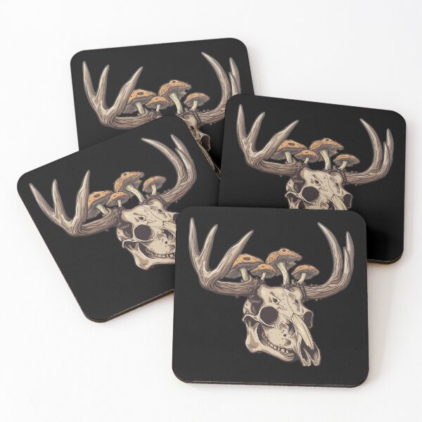 Item preview, Skull Mushrooms Natural Motif designed and sold by titanosdesign.