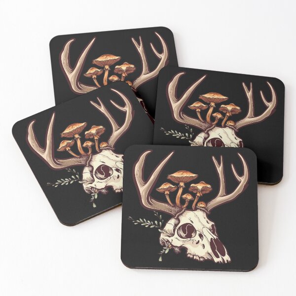 Item preview, Skull Mushrooms Natural Motif designed and sold by titanosdesign.