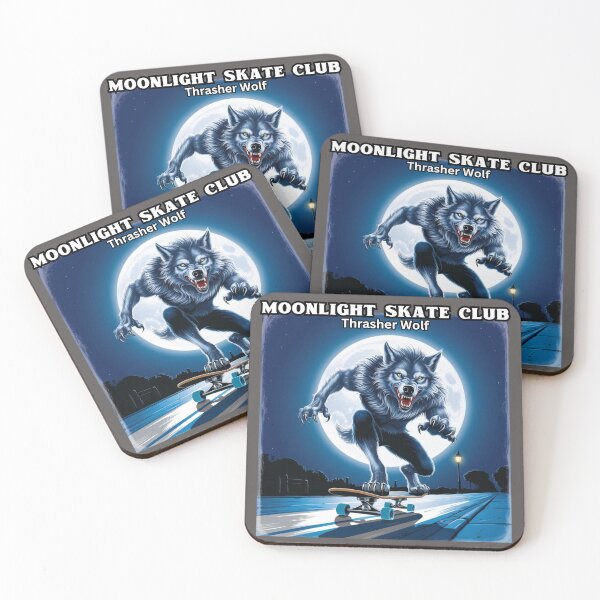 Item preview, Werewolf Skateboarder, Moonlight Skate Club designed and sold by FroggyFly Designs.
