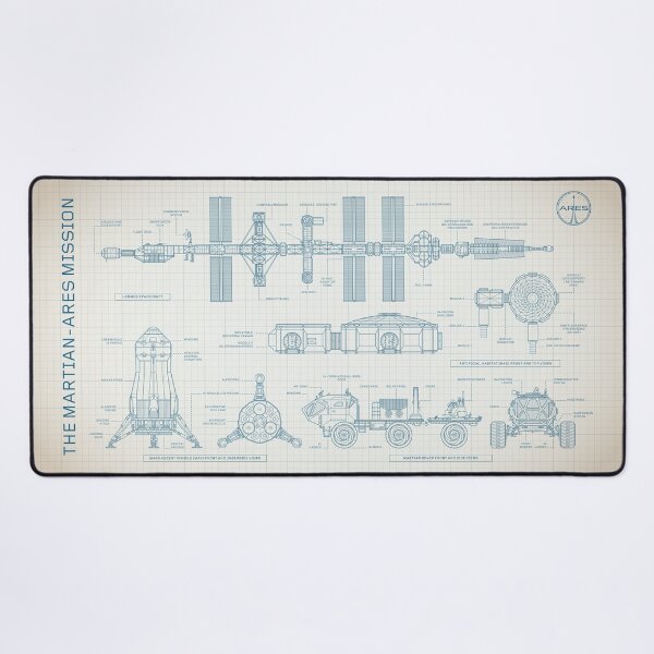 Item preview, The Martian - Ares Mission (Light Blue Ivory Blueprint) designed and sold by BGALAXY.