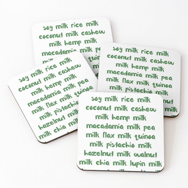 Item preview, List of milk alternatives for vegan people designed and sold by Hobsquable.