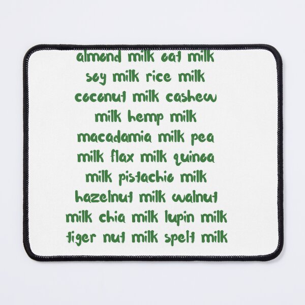 Item preview, List of milk alternatives for vegan people designed and sold by Hobsquable.
