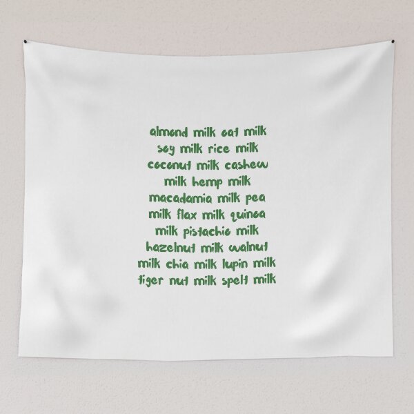 Item preview, List of milk alternatives for vegan people designed and sold by Hobsquable.