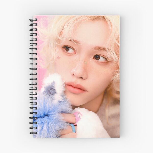 Item preview, Felix Stray Kids ot8 pink poster 5 o'clock SKZ KPOP designed and sold by Kpop-Noona.