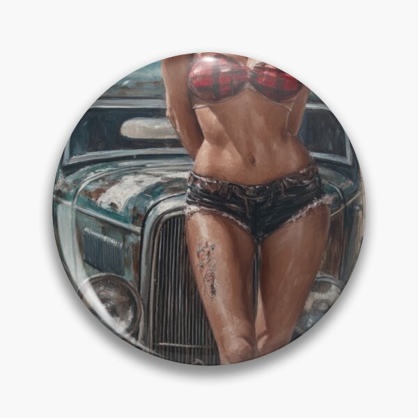 Item preview, Afiche de chica Hotrod Pim Up designed and sold by TropicalCowboy.