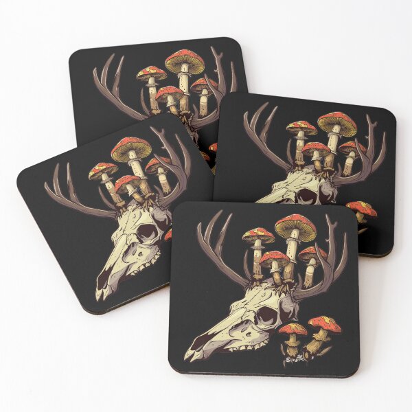 Item preview, Skull Mushrooms Natural Motif designed and sold by titanosdesign.