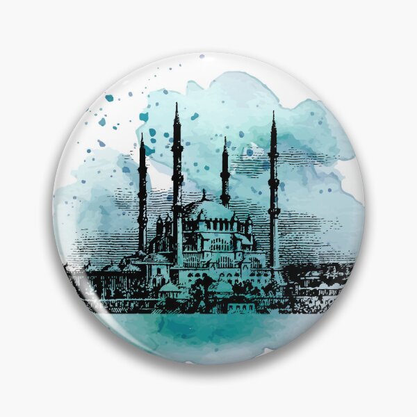 Item preview, Majestic Mosque on Watercolour Background designed and sold by RaiyaTees.