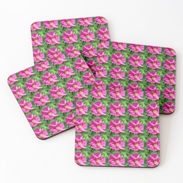 Item preview, Wild pink roses pattern designed and sold by LittleBettyMakes.