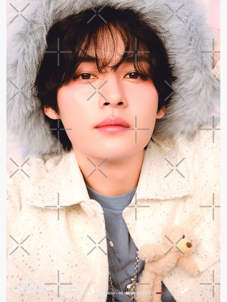 Lee Know Stray Kids ot8 pink poster 5 o'clock SKZ KPOP