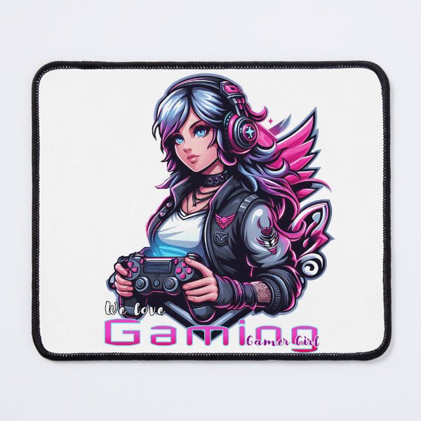 Item preview, Anime/Manga Art, Woman with Controller, Gamepad, Wings, We Love Video Games designed and sold by Salimgor Hangaround Music.