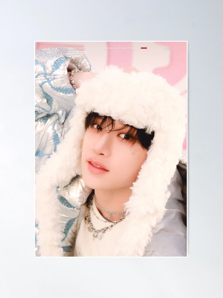 Bang Chan Stray Kids ot8 pink poster 5 o'clock SKZ KPOP