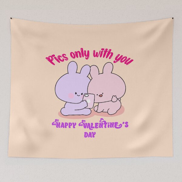 Item preview, Asamimichan - Happy Valentine's Day, Pics Only with You Bunny Couple designed and sold by FEBRICAST.