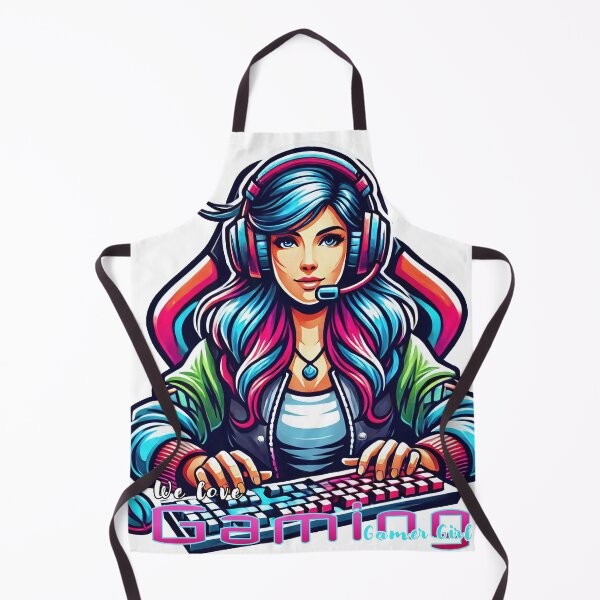 Item preview, Woman with keyboard and mouse, We love video games 3 lettering designed and sold by Salimgor Hangaround Music.