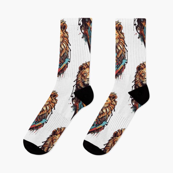 Item preview, Bold Roar: Graffiti-Inspired Geometric Lion Design designed and sold by Pixel Palette.