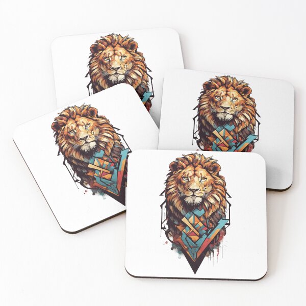 Item preview, Bold Roar: Graffiti-Inspired Geometric Lion Design designed and sold by Pixel Palette.