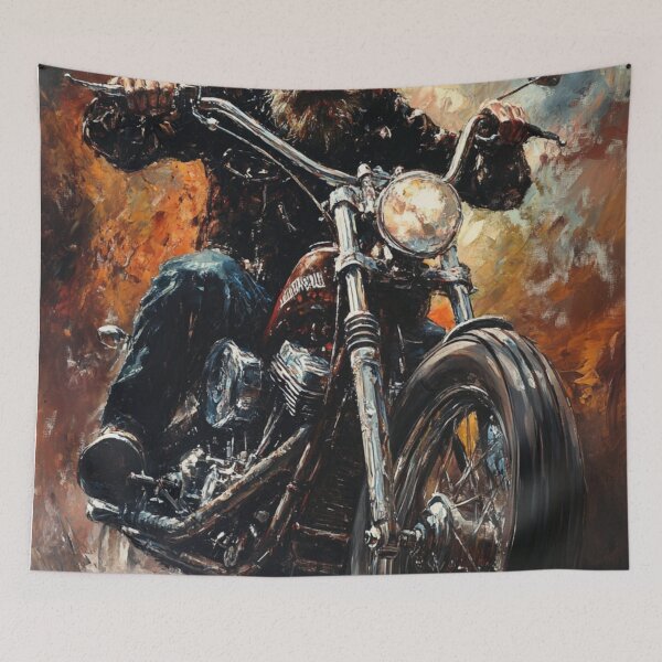 Item preview, Beatnik Biker Poster designed and sold by TropicalCowboy.