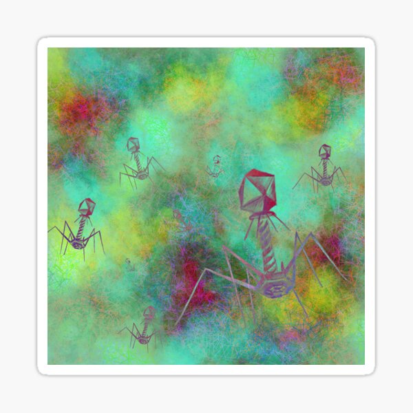 Bacteriophage Invasion Sticker