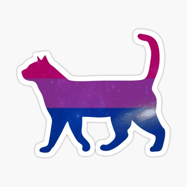 Bi Pride Cat Sticker For Sale By Kittykarnstein Redbubble 7147