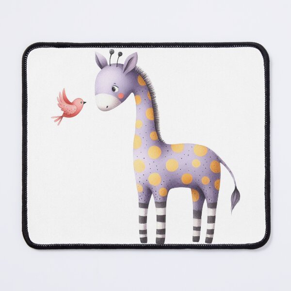 Item preview, A whimsical illustration of happy giraffe designed and sold by Beyondnote-Art.