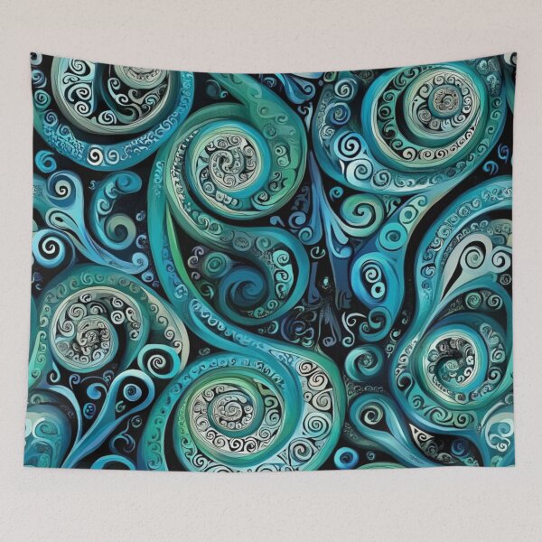 Item preview, New Zealand Paua Māori Pattern Koru Design 327 designed and sold by GrinGalore.
