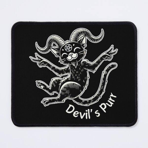 Item preview, Devil’s Purr – Mischievous Cat with a Dark Twist designed and sold by sekrecja.