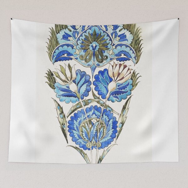 Item preview, Floral pattern by William De Morgan vintage art designed and sold by Vintage Designs +.