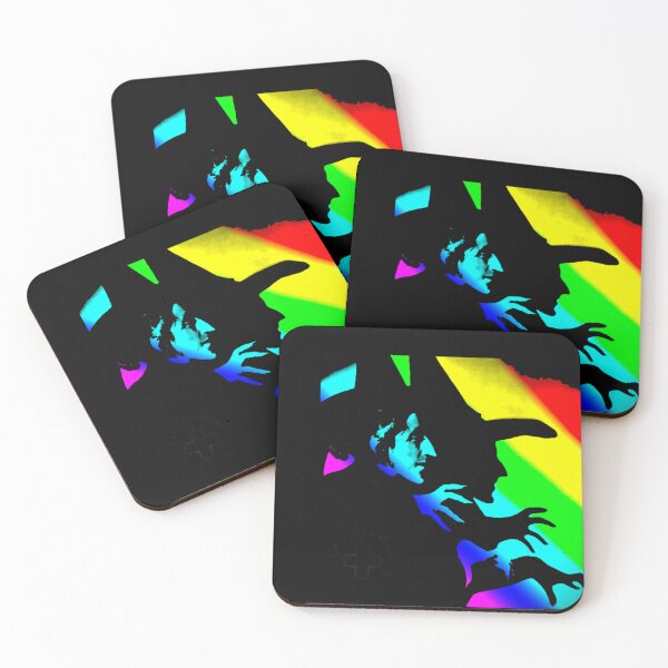 Item preview, wicked witch groovy retro mask  rainbow edit  print  designed and sold by mystic lady vintage art and fashion designs.
