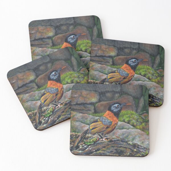 Item preview, Collared laughingthrush (Trochalopteron yersini) designed and sold by Anna Ratkevich.