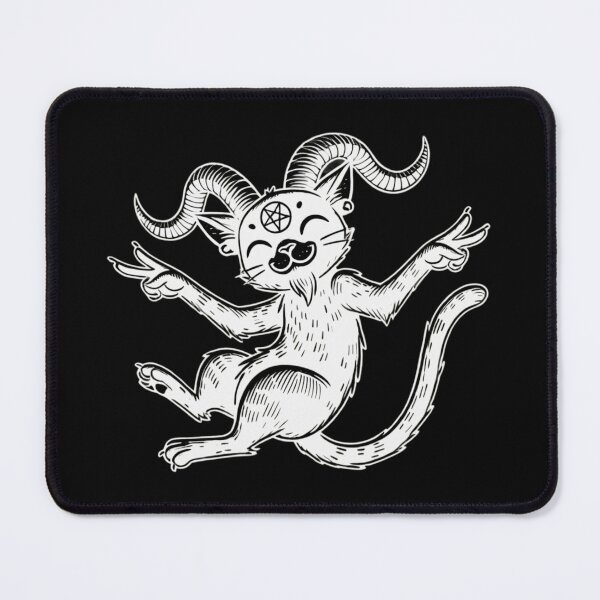 Item preview, Devil’s Purr – White Mischievous Cat designed and sold by sekrecja.