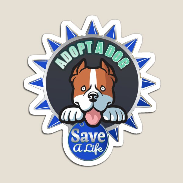 Item preview, Adopt A Dog Save A Life Peeking PitBull Dog Die Cut Sticker designed and sold by Arkansas Made.