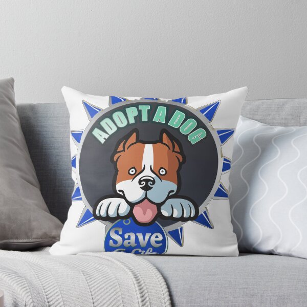Item preview, Adopt A Dog Save A Life Peeking PitBull Dog Die Cut Sticker designed and sold by Arkansas Made.