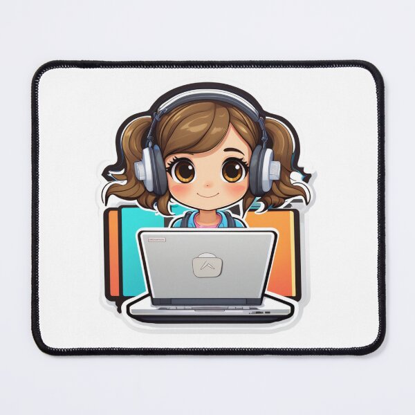 Item preview, Programmer Girl - Cute and Empowering Sticker for Women in Tech designed and sold by counselormom.