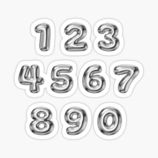 Item preview, metallic numbers designed and sold by laineintherain.