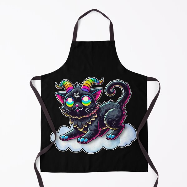 Item preview, Rainbow Horned Cat – Cute Demon on a Cloud designed and sold by sekrecja.