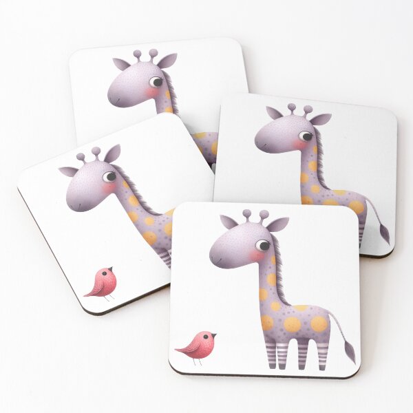 Item preview, A whimsical illustration of happy giraffe designed and sold by Beyondnote-Art.