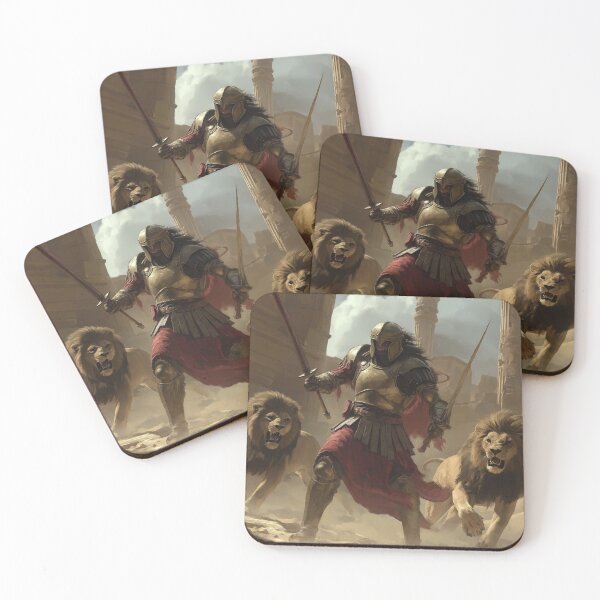 Item preview, Desert Warrior: Battle with Lions designed and sold by FireScreen.
