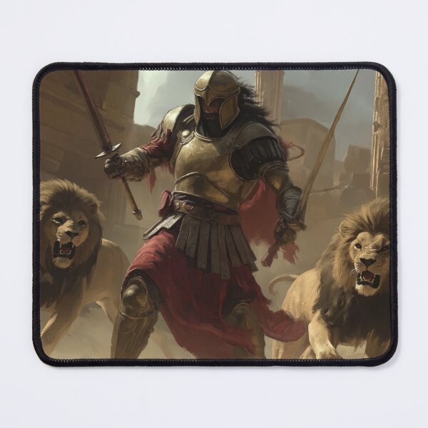 Item preview, Desert Warrior: Battle with Lions designed and sold by FireScreen.