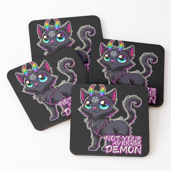 Item preview, Not Your Average Demon – Rainbow-Horned Cat designed and sold by sekrecja.