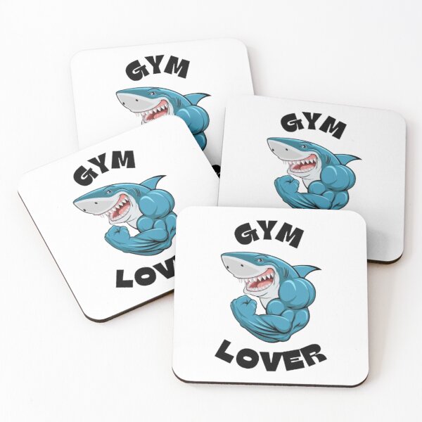 Item preview, Gym Lover Shark  designed and sold by CanvasWhimsy.