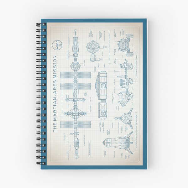 Item preview, The Martian - Ares Mission (Light Blue Ivory Blueprint) designed and sold by BGALAXY.