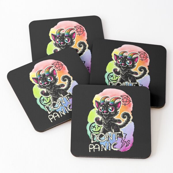 Item preview, Don’t Panic – Rainbow Demon Cat designed and sold by sekrecja.