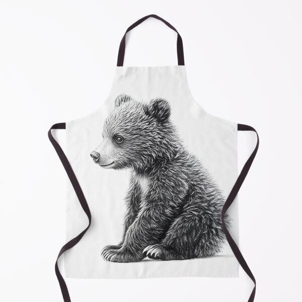 Item preview, Realistic bear cub pencil drawing designed and sold by Pencil-Art.