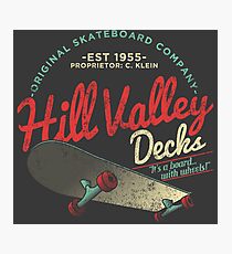 Hill Valley Decks Original Skateboard Company Photographic Print