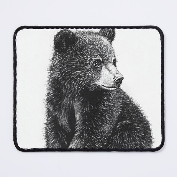 Item preview, Realistic bear cub pencil drawing designed and sold by Pencil-Art.