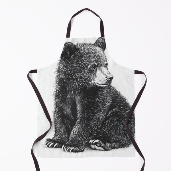 Item preview, Realistic bear cub pencil drawing designed and sold by Pencil-Art.