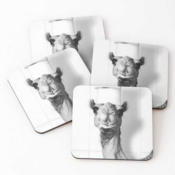 Item preview, Camel in Bathroom with Toilet Paper on Head designed and sold by CheekyAnimalz.