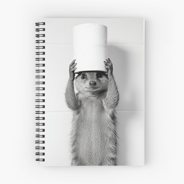 Item preview, Mongoose in Bathroom with Toilet Paper on Head designed and sold by CheekyAnimalz.