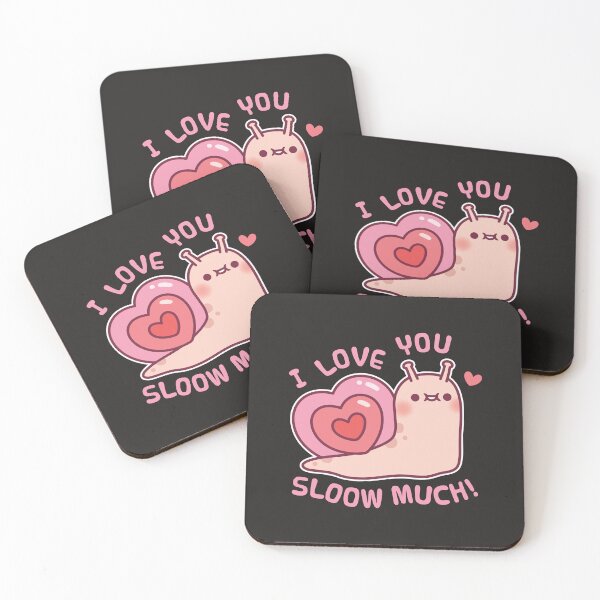 Item preview, Cute Snail With Heart Shaped Shell I Love You Slow Much designed and sold by rustydoodle.