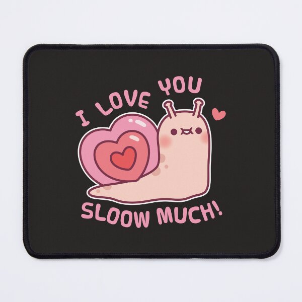Item preview, Cute Snail With Heart Shaped Shell I Love You Slow Much designed and sold by rustydoodle.