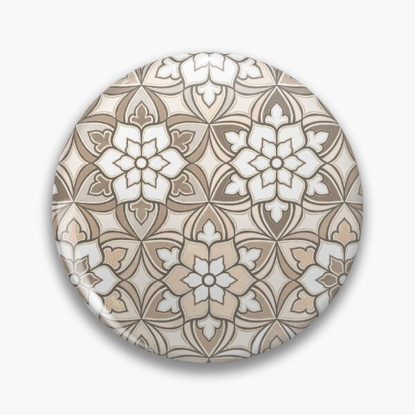 Item preview, Enamel Moroccan Flower Tiles - Beige designed and sold by TigaTiga.